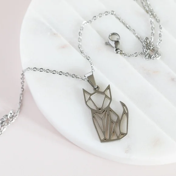 🔹️Sale🔹️2/$30 - Geometric Cat Necklace - Only 1 left! - Picture 4 of 8